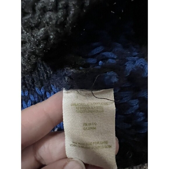 Free People Cowl V Neck Cardigan Sweater Gray Blue Lime Striped Size XS - Picture 6 of 9